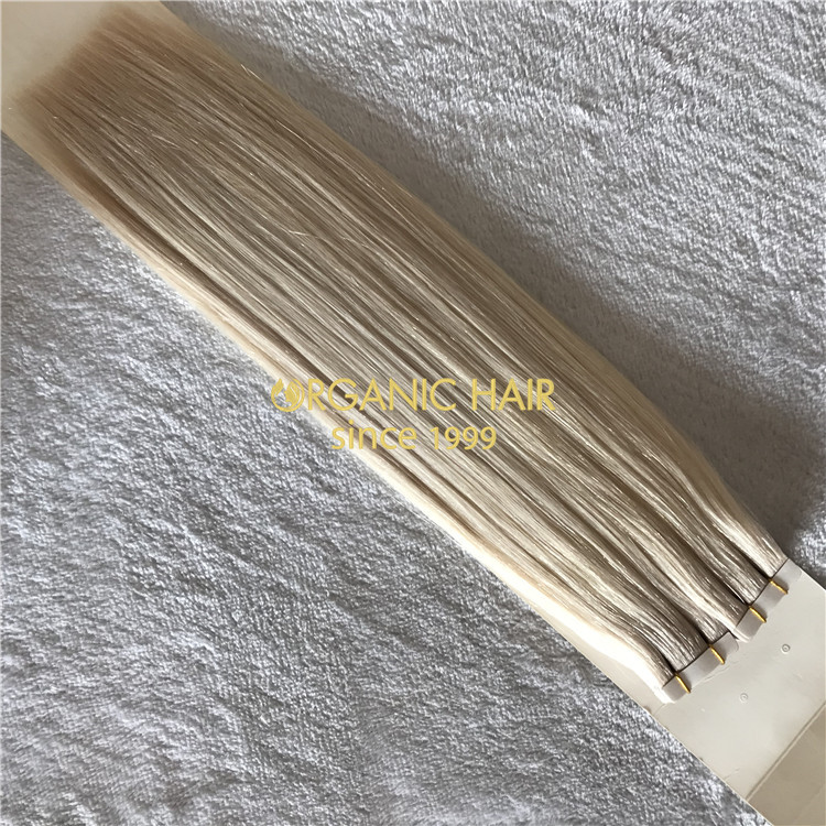 Premium hair tape extensions ashy blonde  H147